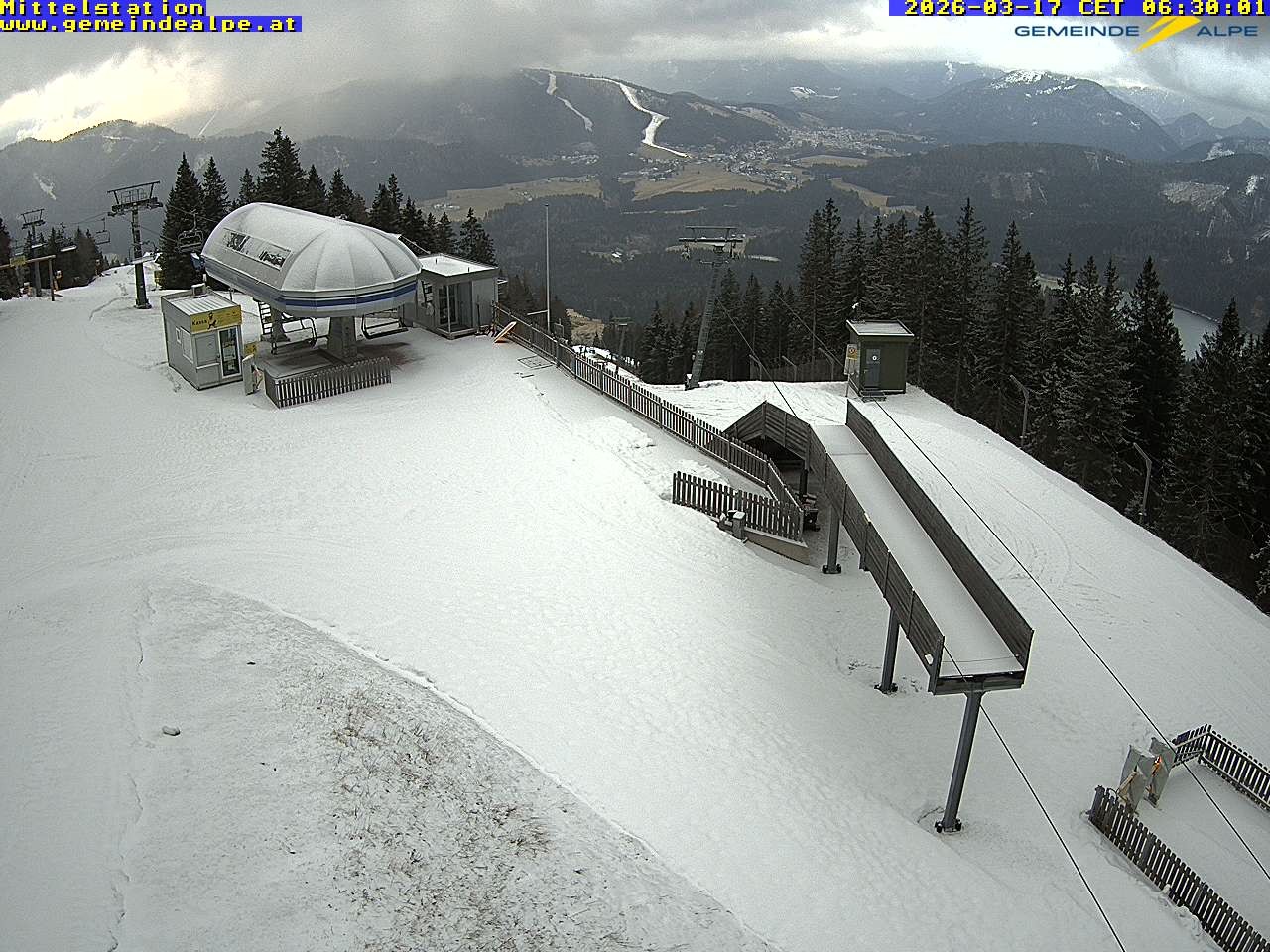 Archiv Foto Webcam Mittelstation Gemeindealpe