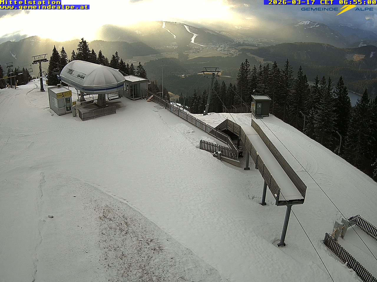 Archiv Foto Webcam Mittelstation Gemeindealpe