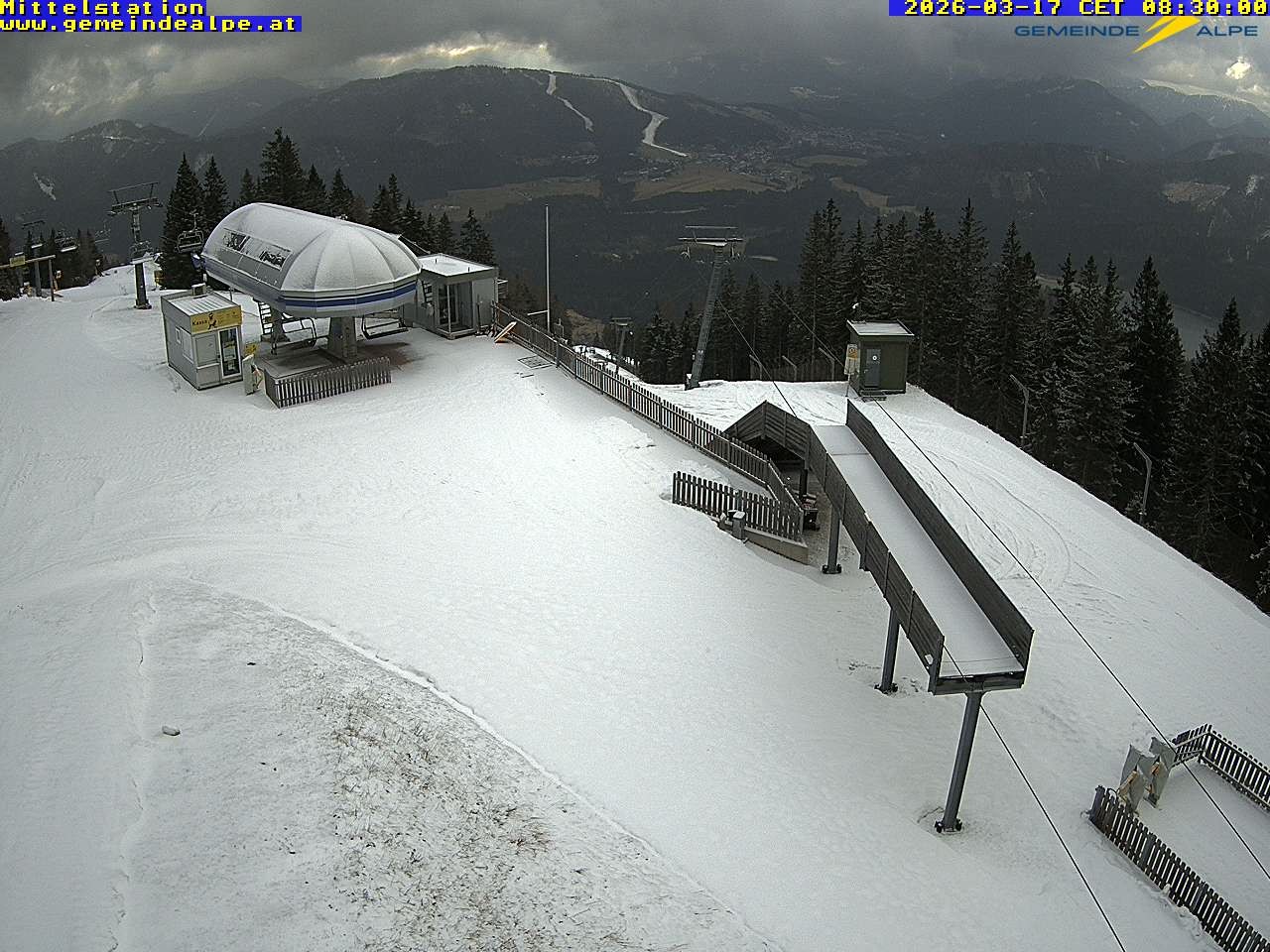 Archiv Foto Webcam Mittelstation Gemeindealpe