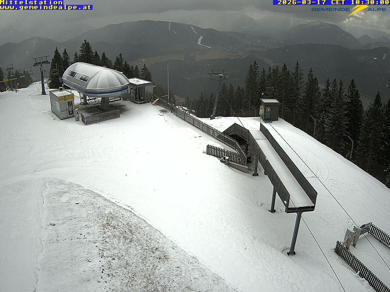 Archiv Foto Webcam Mittelstation Gemeindealpe