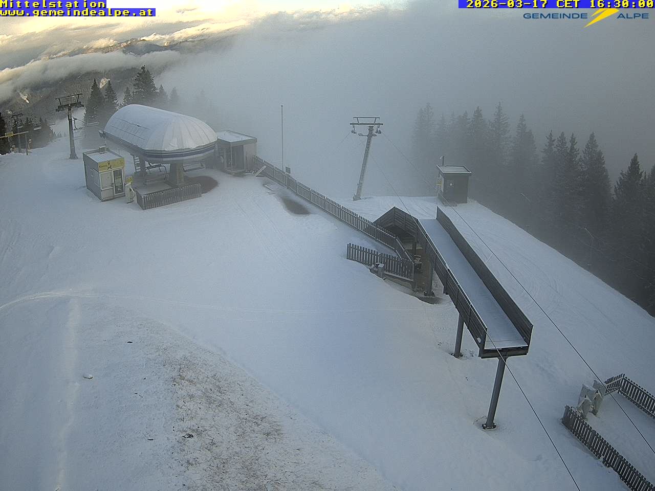 Archiv Foto Webcam Mittelstation Gemeindealpe