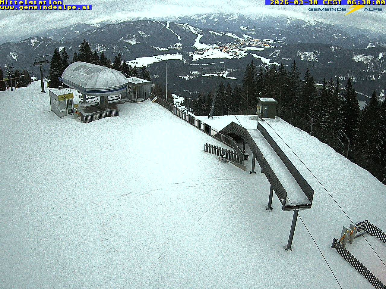 Archiv Foto Webcam Mittelstation Gemeindealpe
