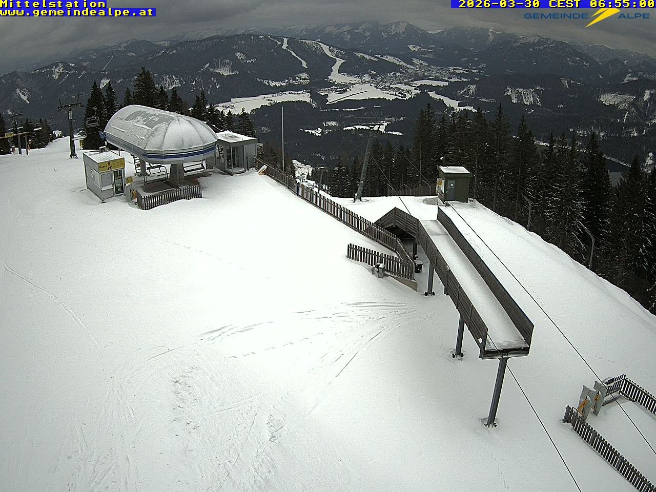 Archiv Foto Webcam Mittelstation Gemeindealpe