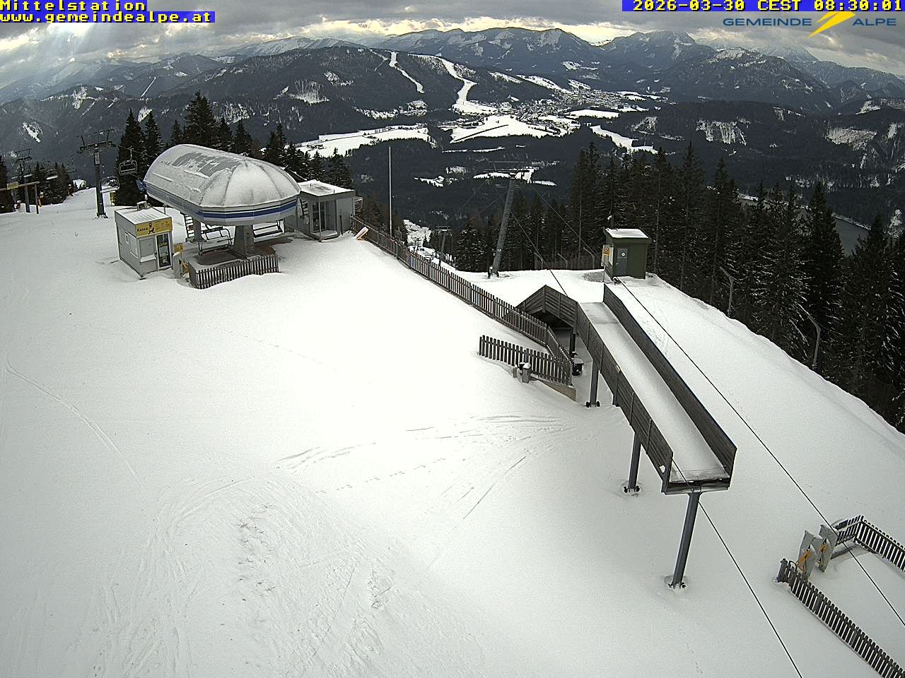 Archiv Foto Webcam Mittelstation Gemeindealpe