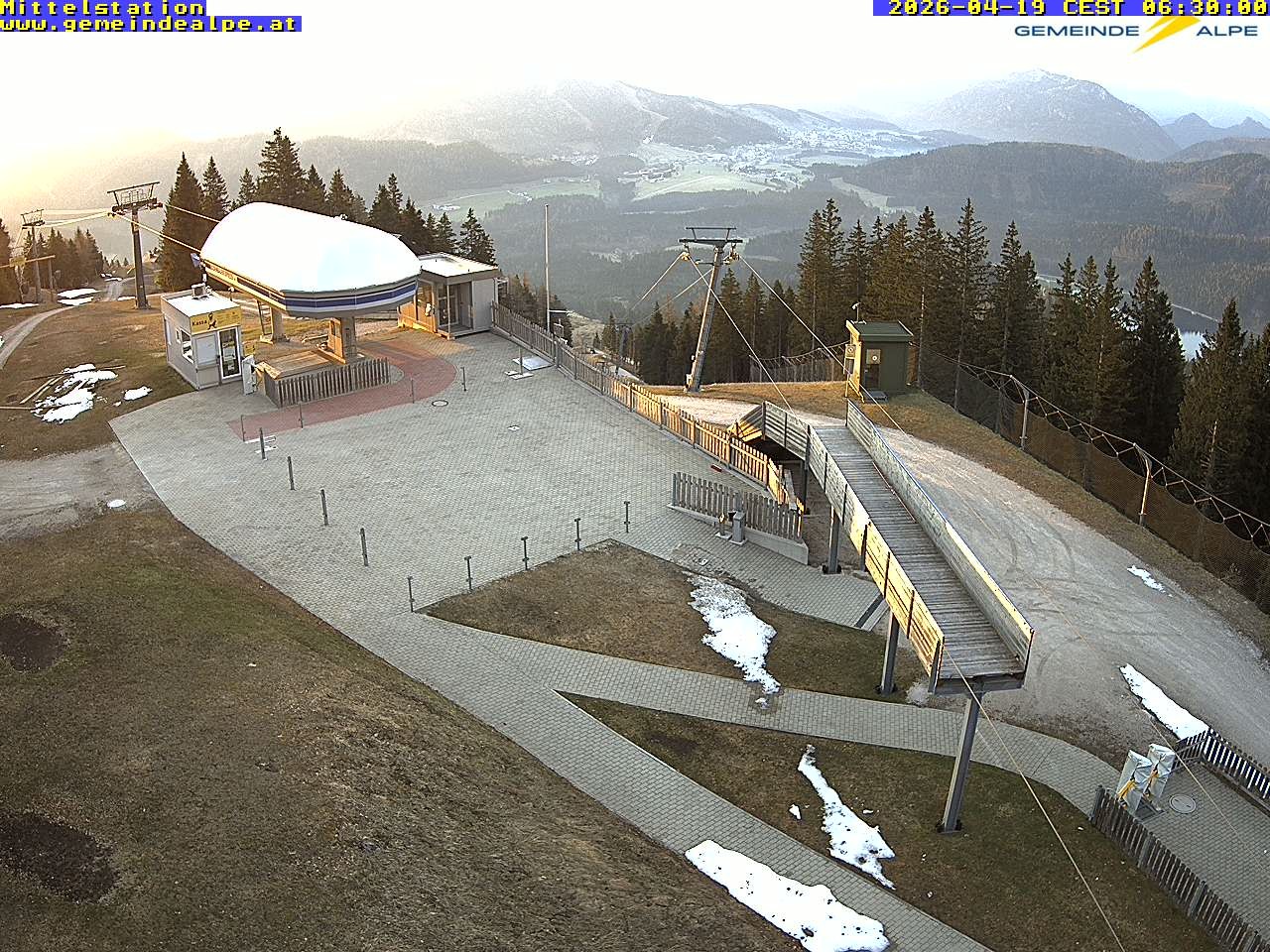 Archiv Foto Webcam Mittelstation Gemeindealpe