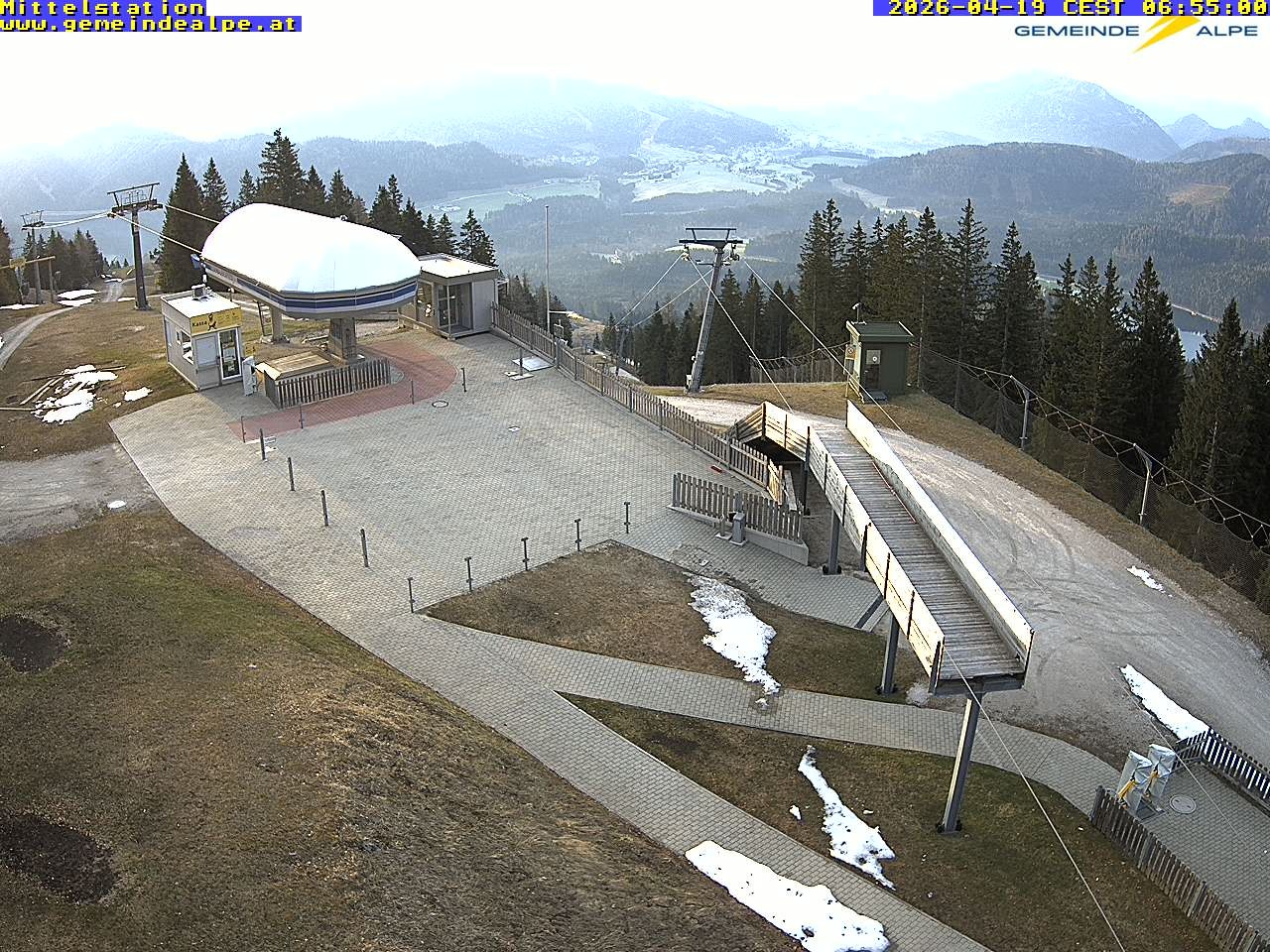 Archiv Foto Webcam Mittelstation Gemeindealpe