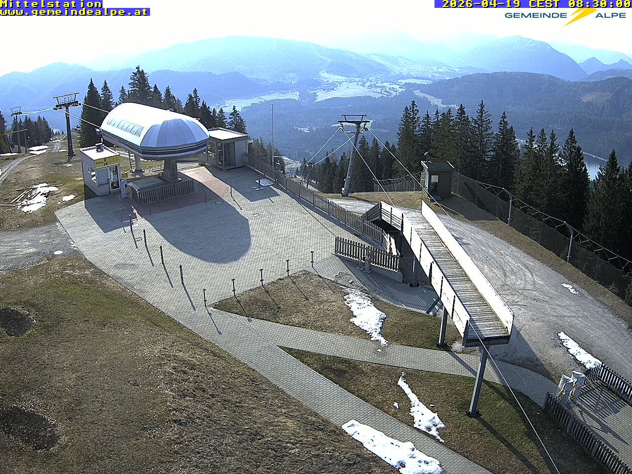Archiv Foto Webcam Mittelstation Gemeindealpe