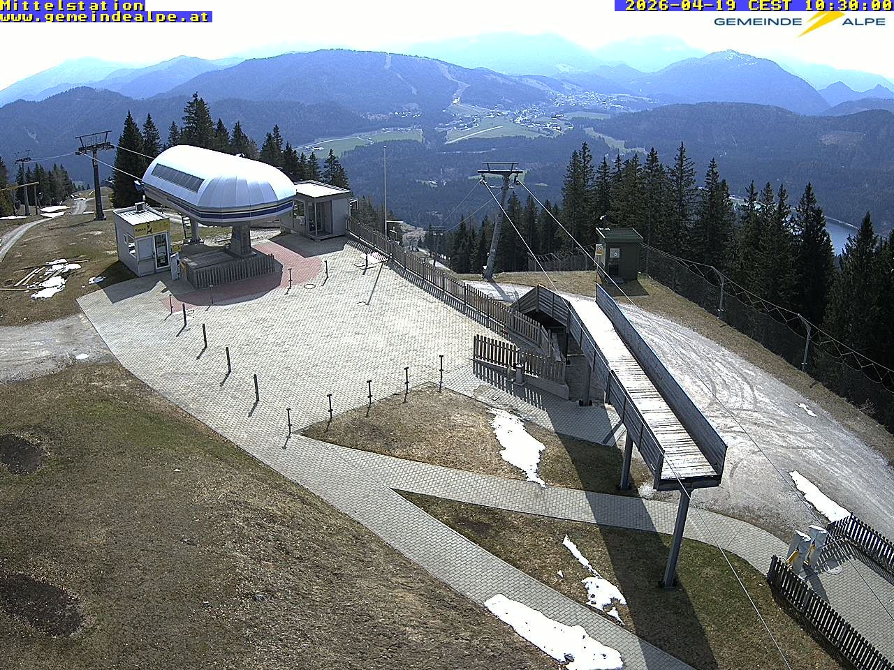 Archiv Foto Webcam Mittelstation Gemeindealpe