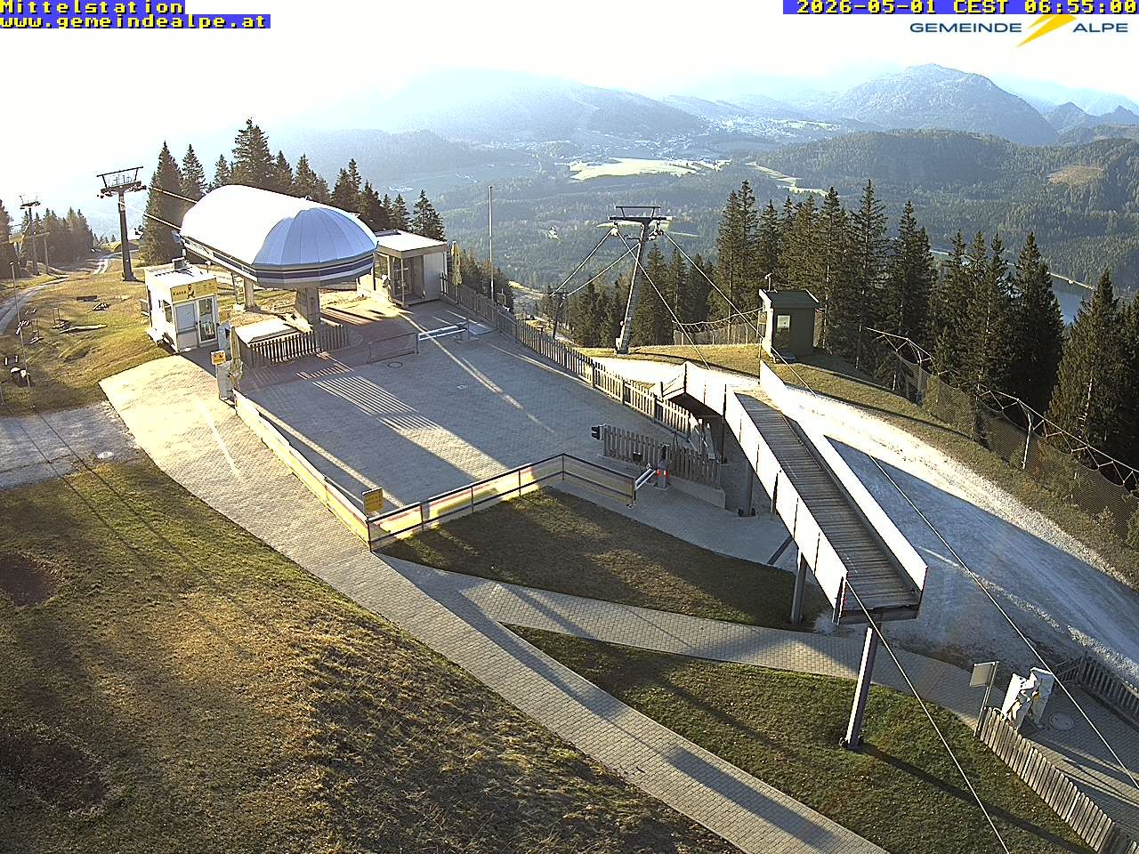 Archiv Foto Webcam Mittelstation Gemeindealpe