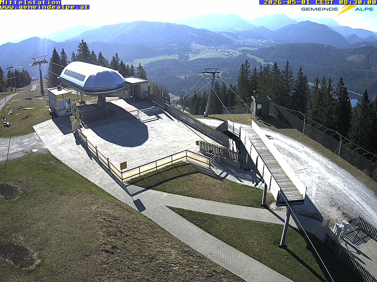 Archiv Foto Webcam Mittelstation Gemeindealpe