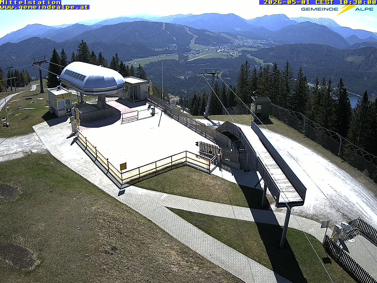 Archiv Foto Webcam Mittelstation Gemeindealpe