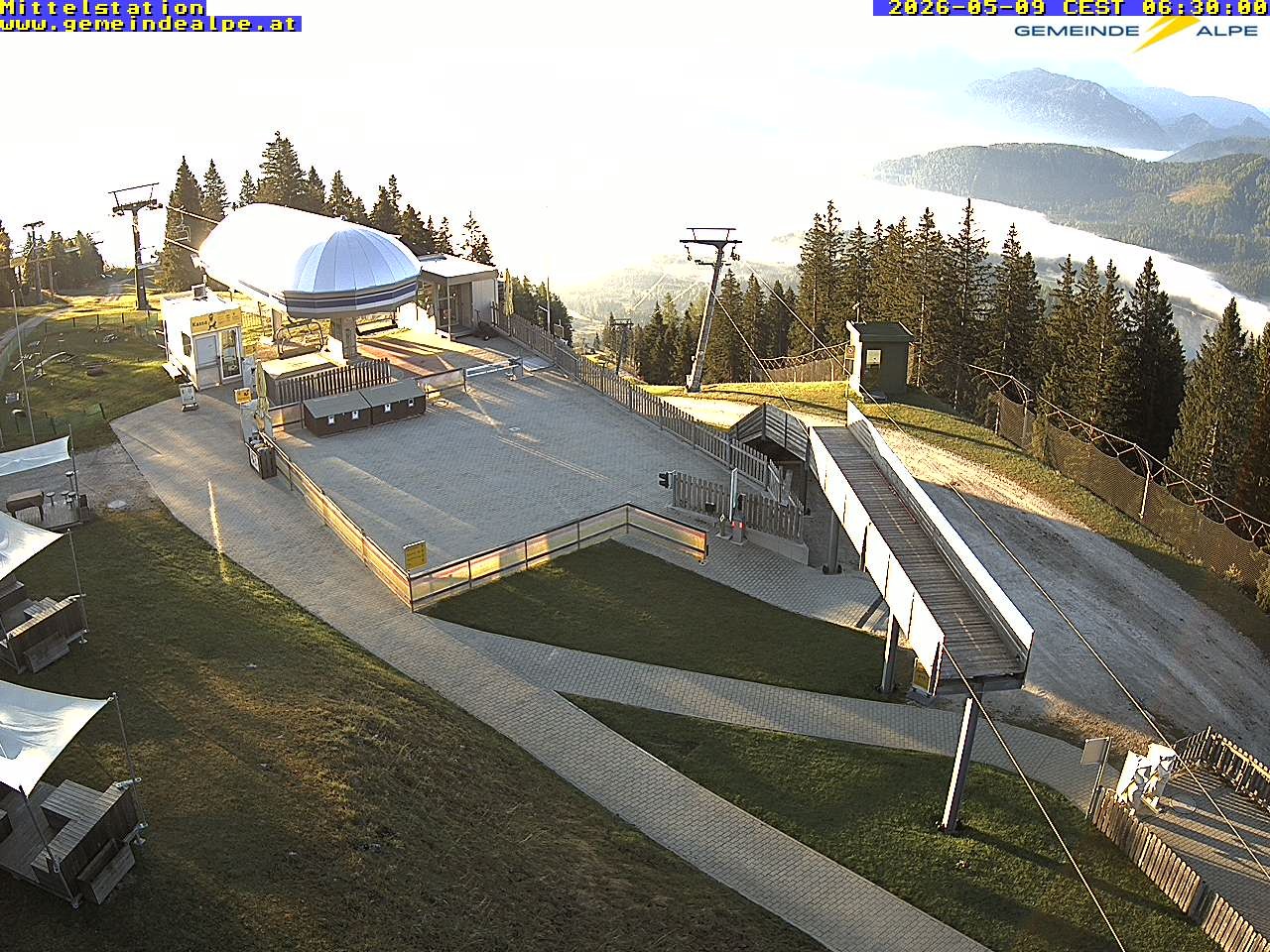 Archiv Foto Webcam Mittelstation Gemeindealpe