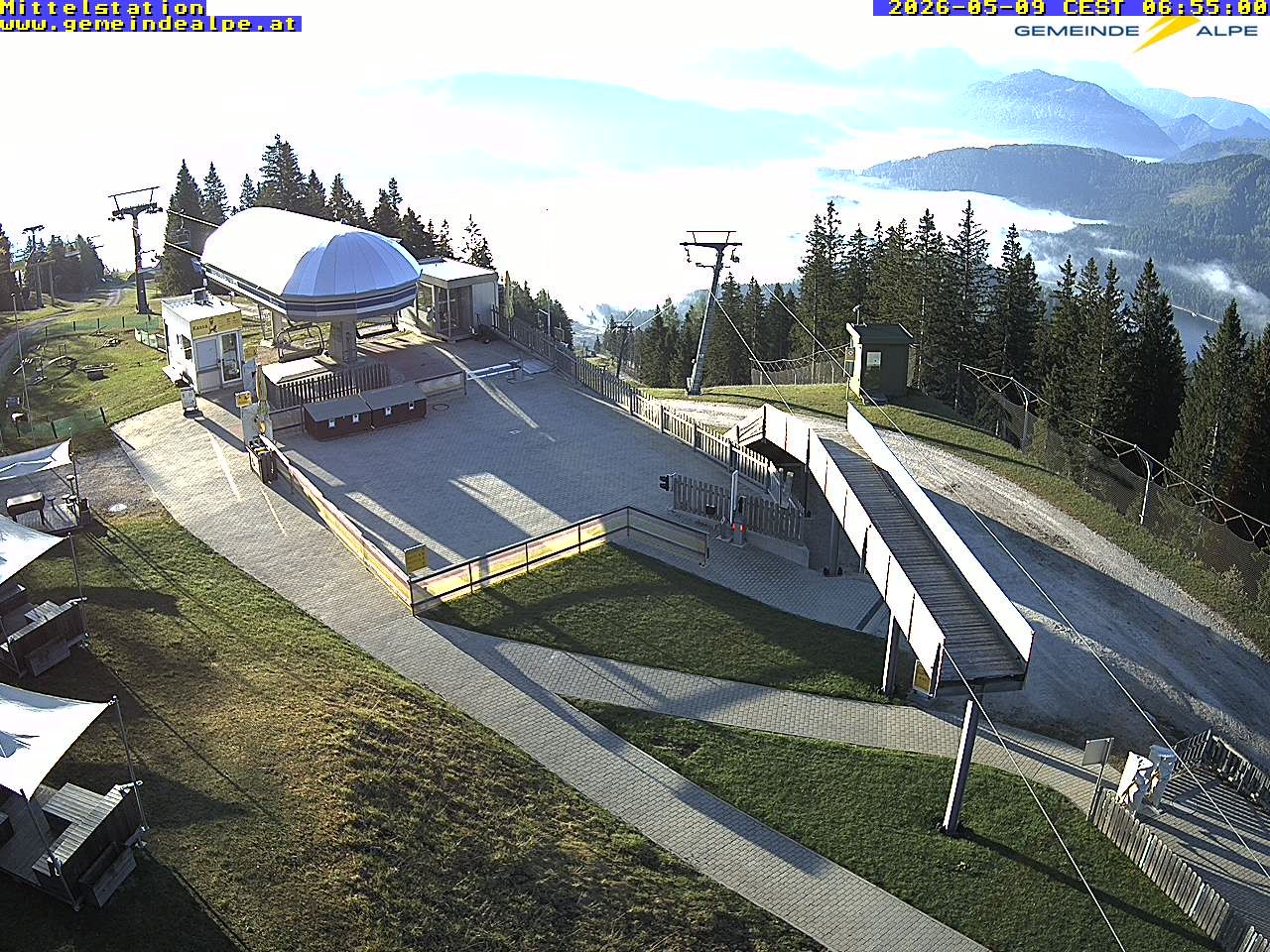 Archiv Foto Webcam Mittelstation Gemeindealpe
