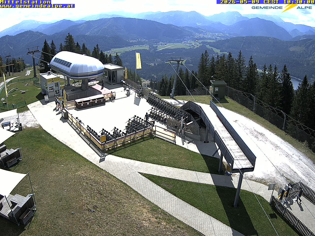 Archiv Foto Webcam Mittelstation Gemeindealpe