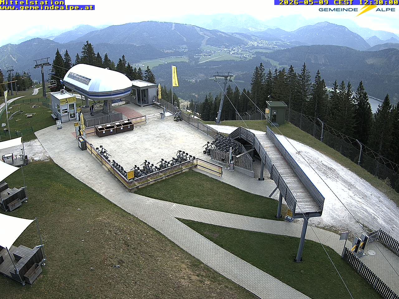 Archiv Foto Webcam Mittelstation Gemeindealpe
