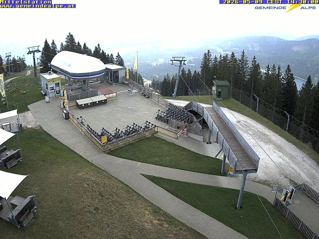 Archiv Foto Webcam Mittelstation Gemeindealpe