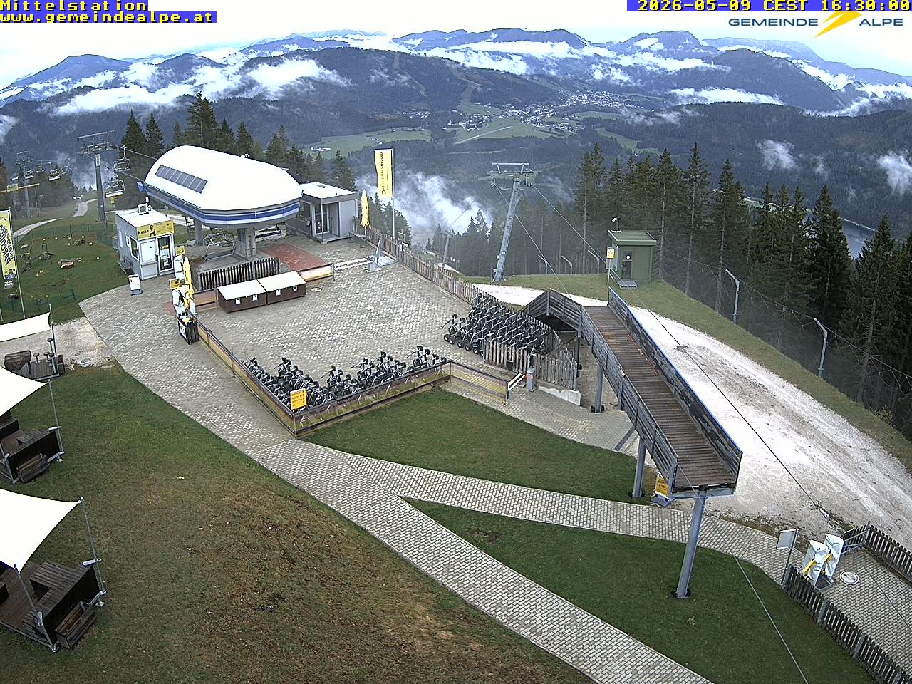 Archiv Foto Webcam Mittelstation Gemeindealpe