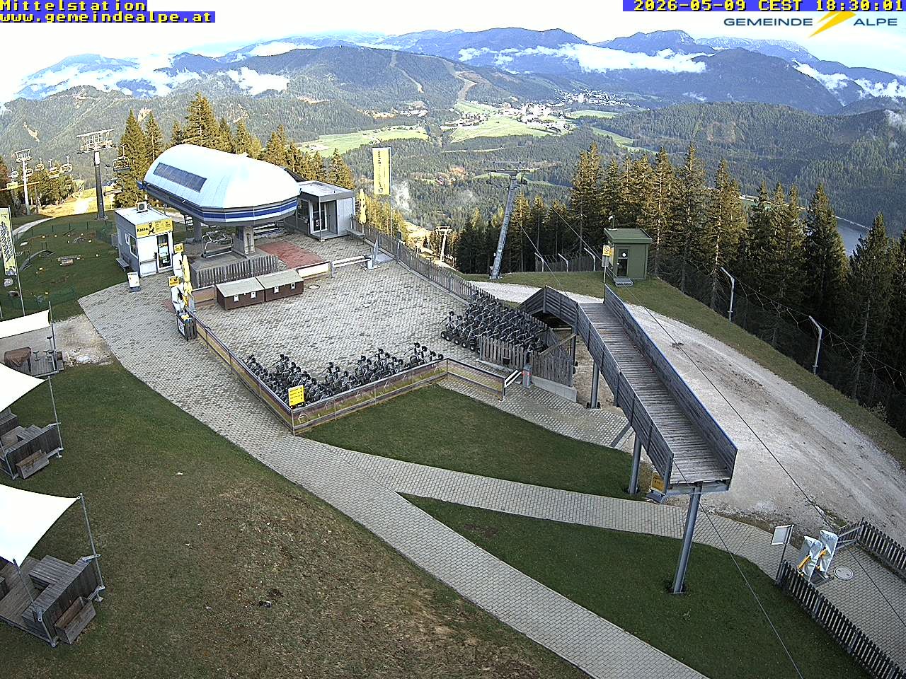 Archiv Foto Webcam Mittelstation Gemeindealpe