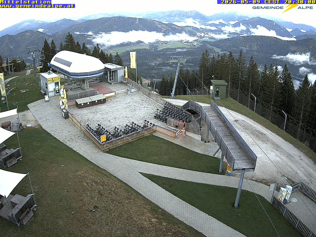 Archiv Foto Webcam Mittelstation Gemeindealpe