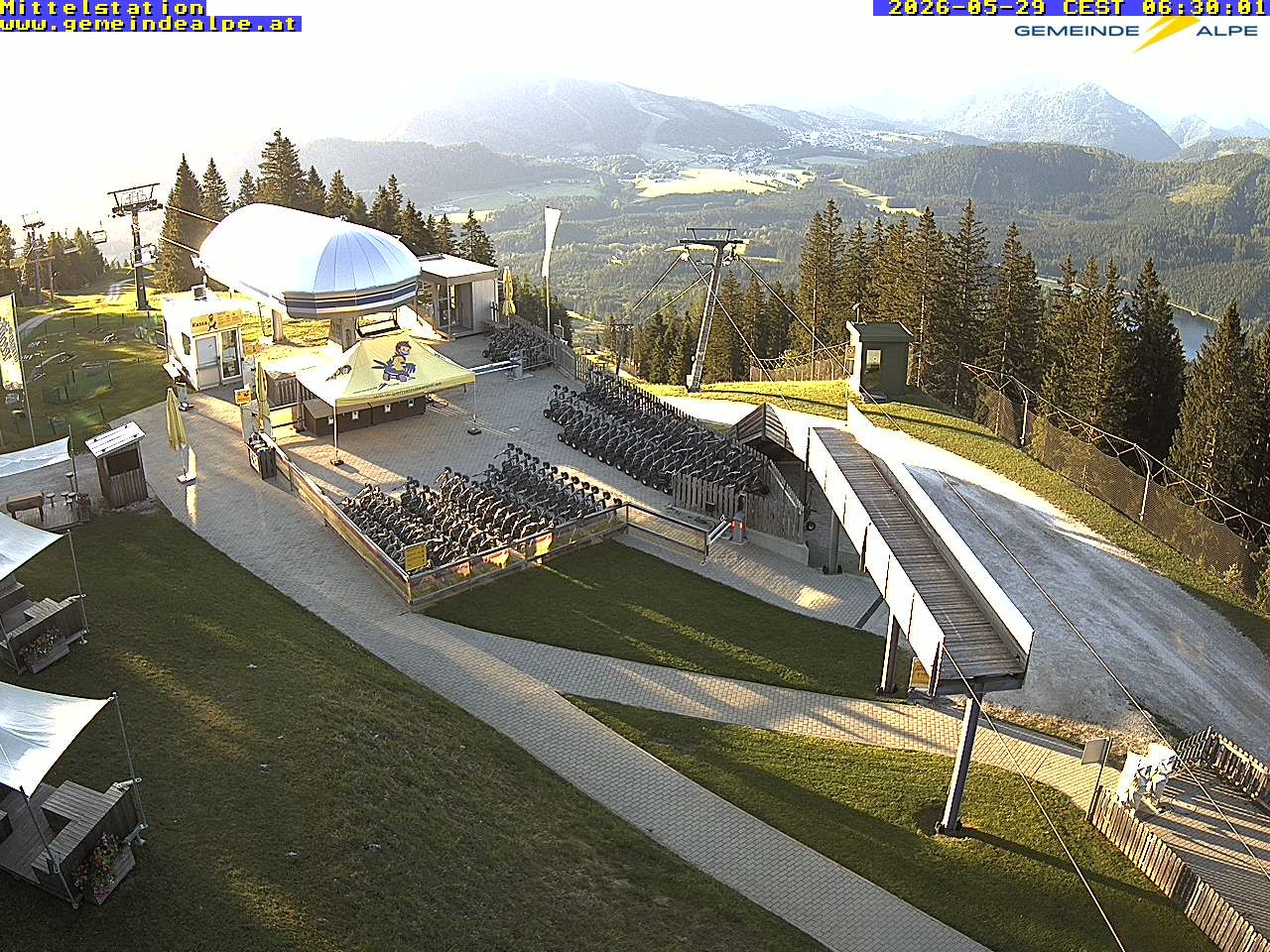 Archiv Foto Webcam Mittelstation Gemeindealpe