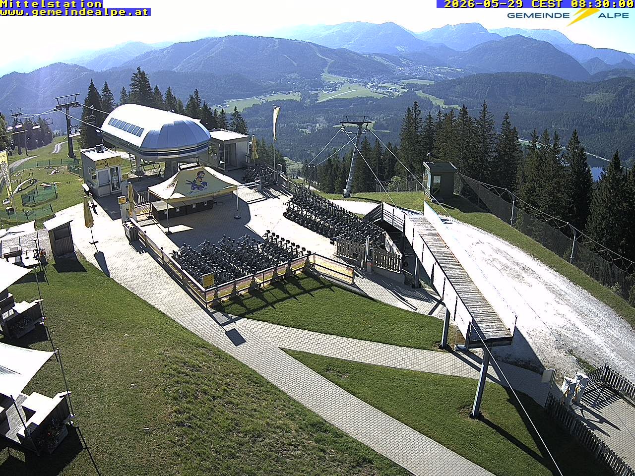 Archiv Foto Webcam Mittelstation Gemeindealpe