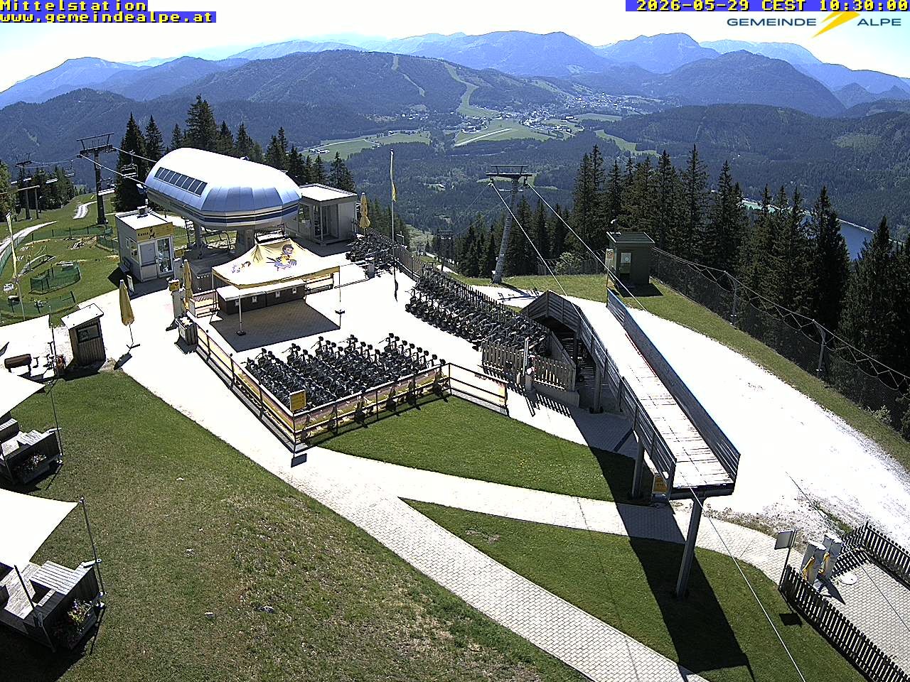 Archiv Foto Webcam Mittelstation Gemeindealpe