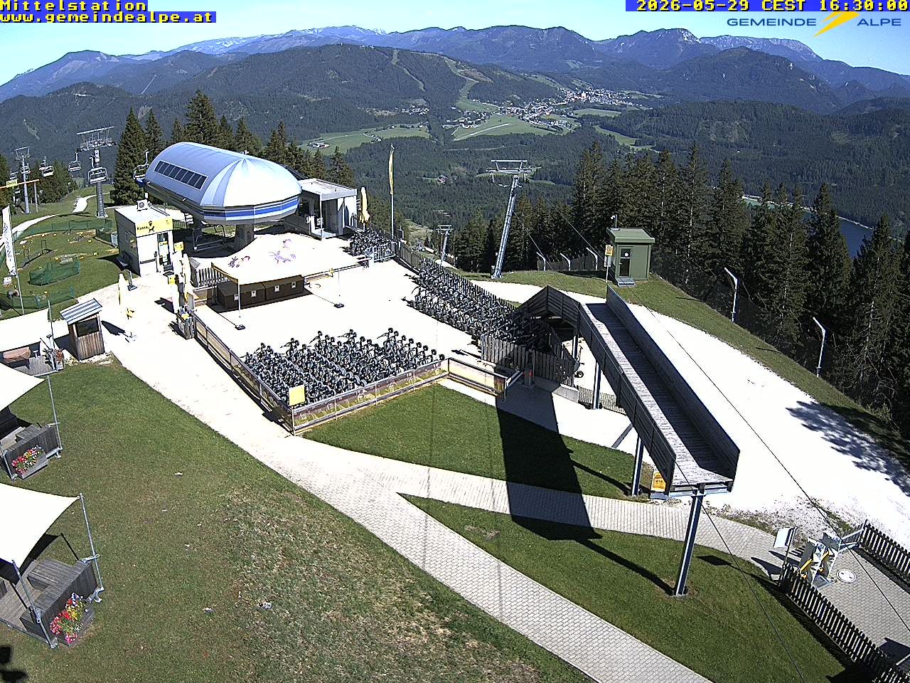 Archiv Foto Webcam Mittelstation Gemeindealpe
