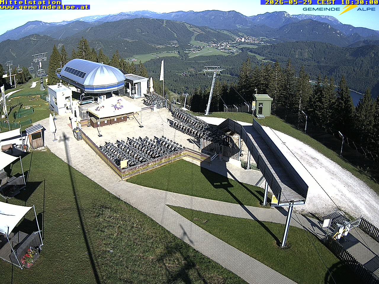 Archiv Foto Webcam Mittelstation Gemeindealpe