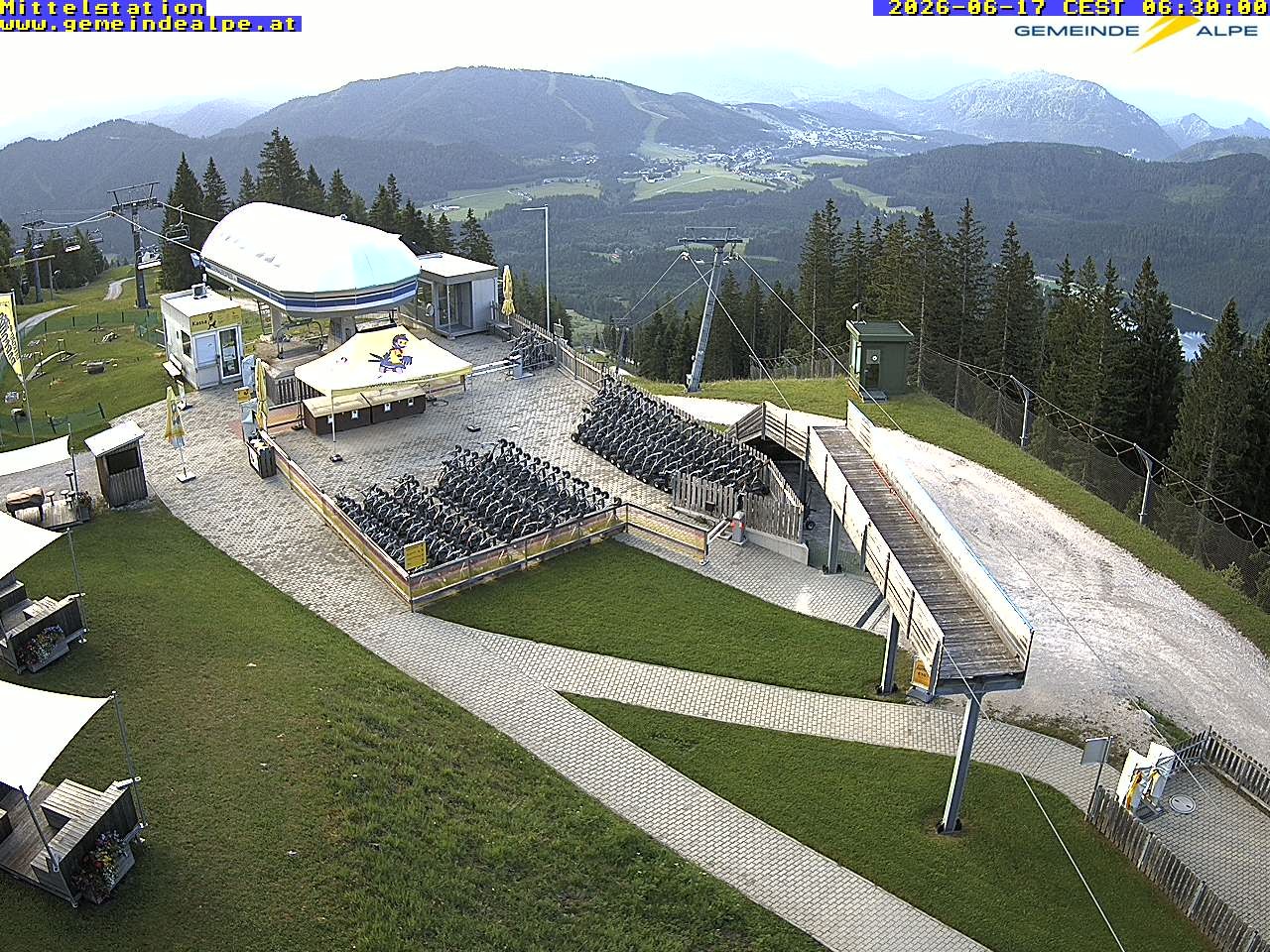 Archiv Foto Webcam Mittelstation Gemeindealpe