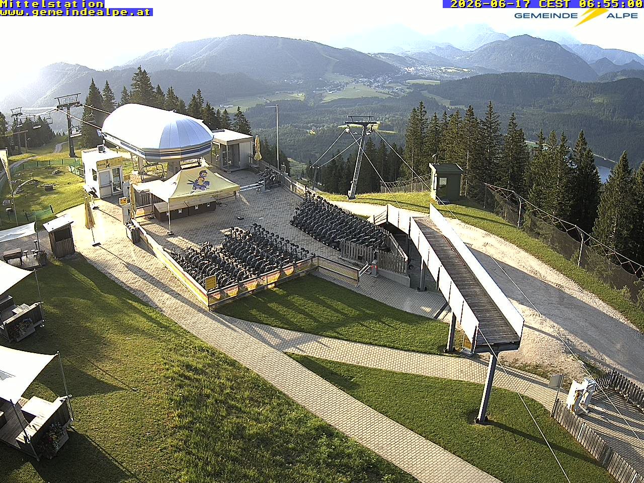 Archiv Foto Webcam Mittelstation Gemeindealpe