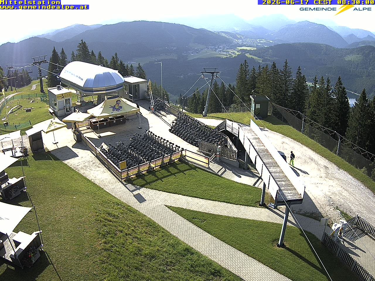 Archiv Foto Webcam Mittelstation Gemeindealpe