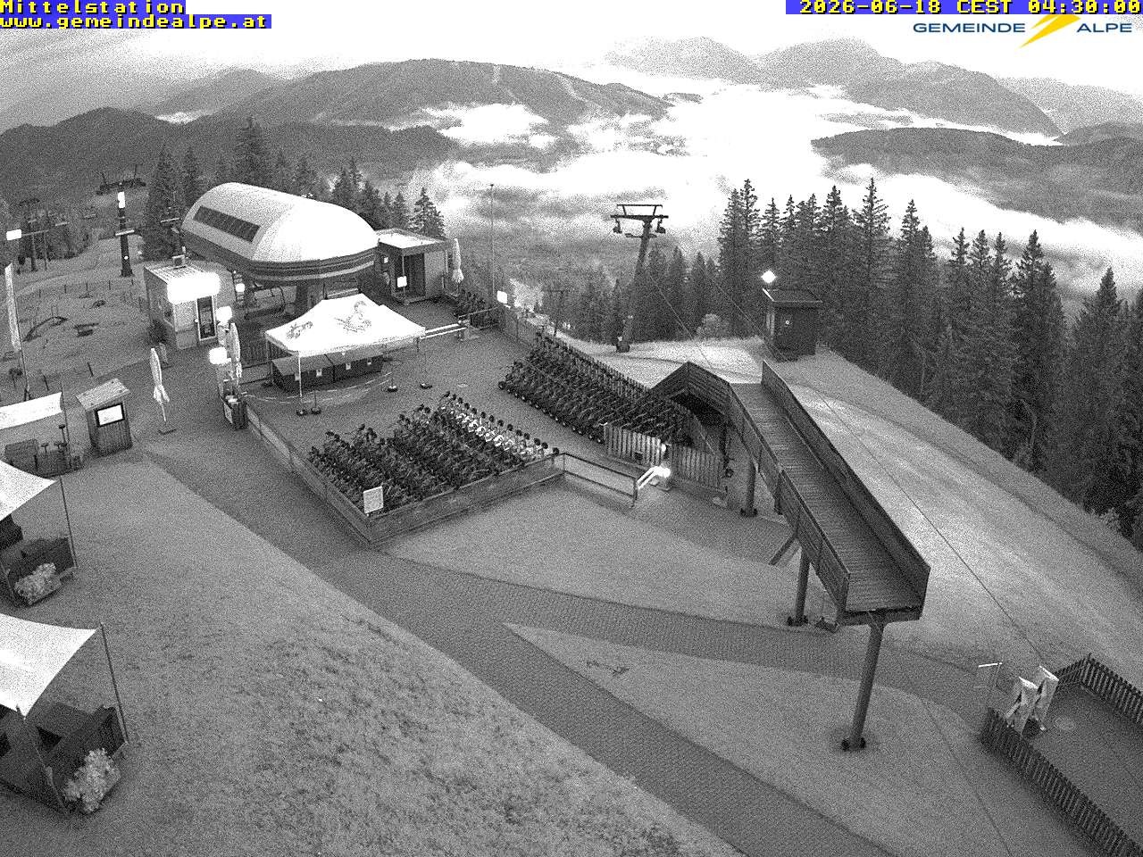 Archiv Foto Webcam Mittelstation Gemeindealpe