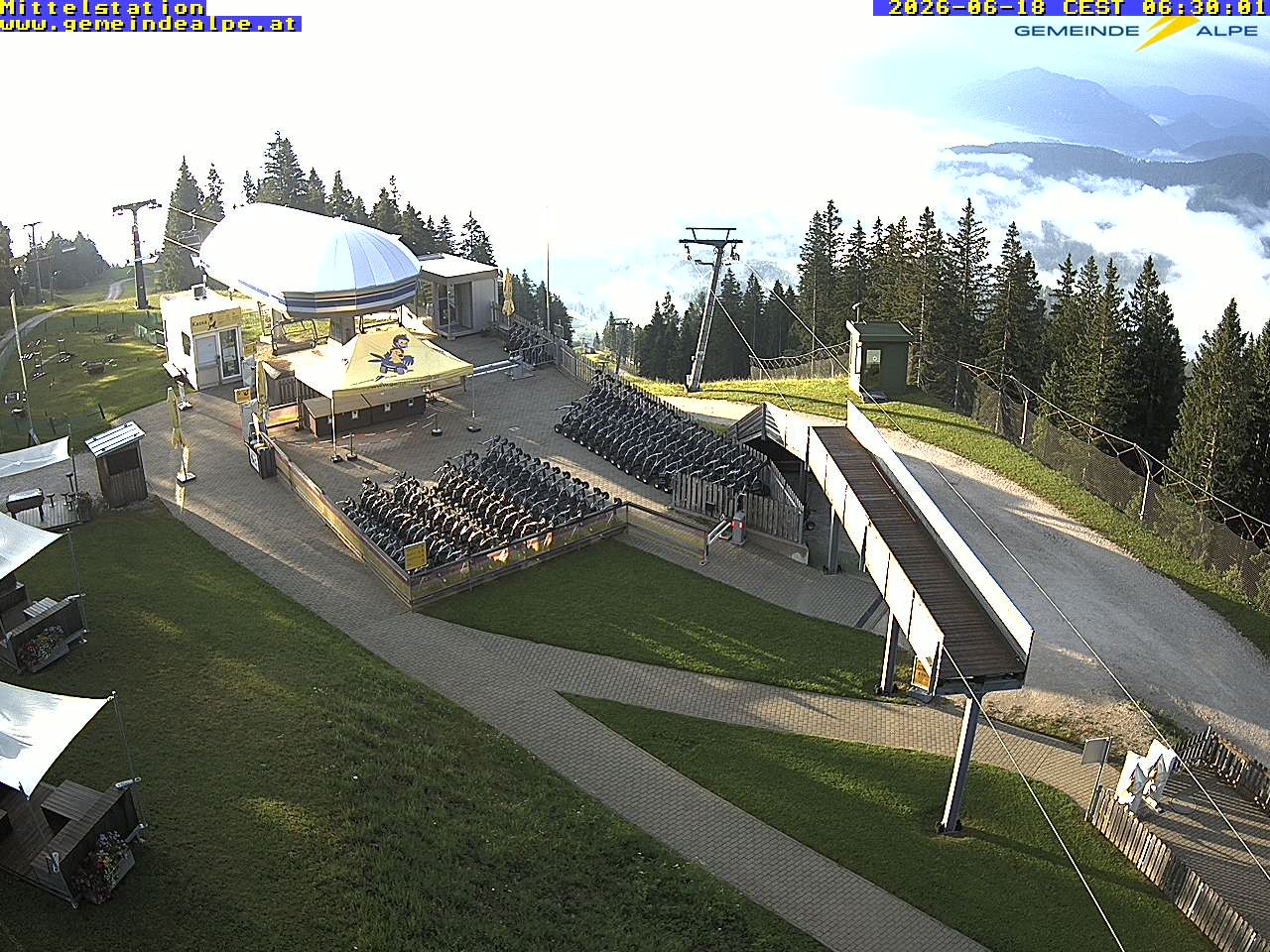 Archiv Foto Webcam Mittelstation Gemeindealpe
