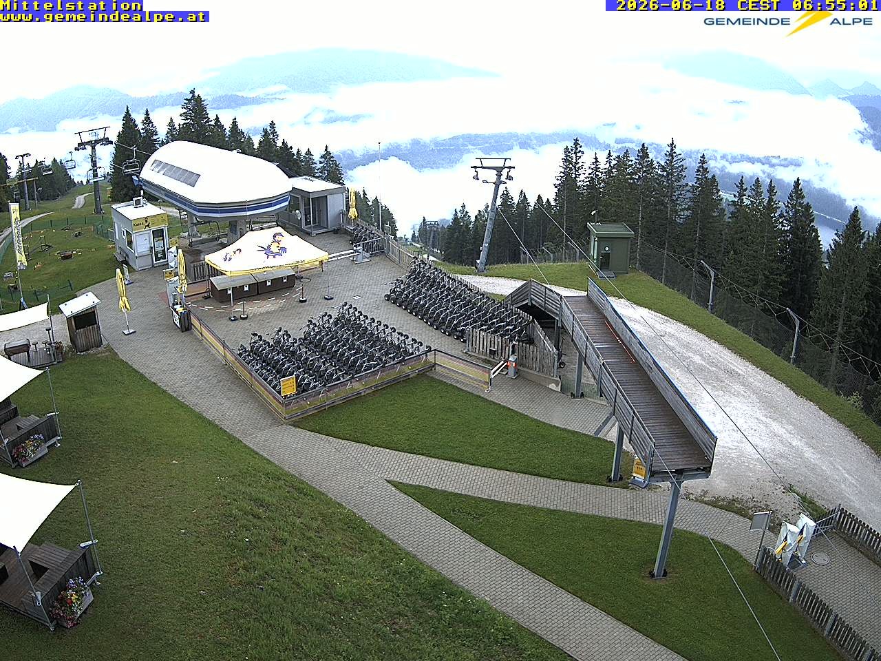 Archiv Foto Webcam Mittelstation Gemeindealpe