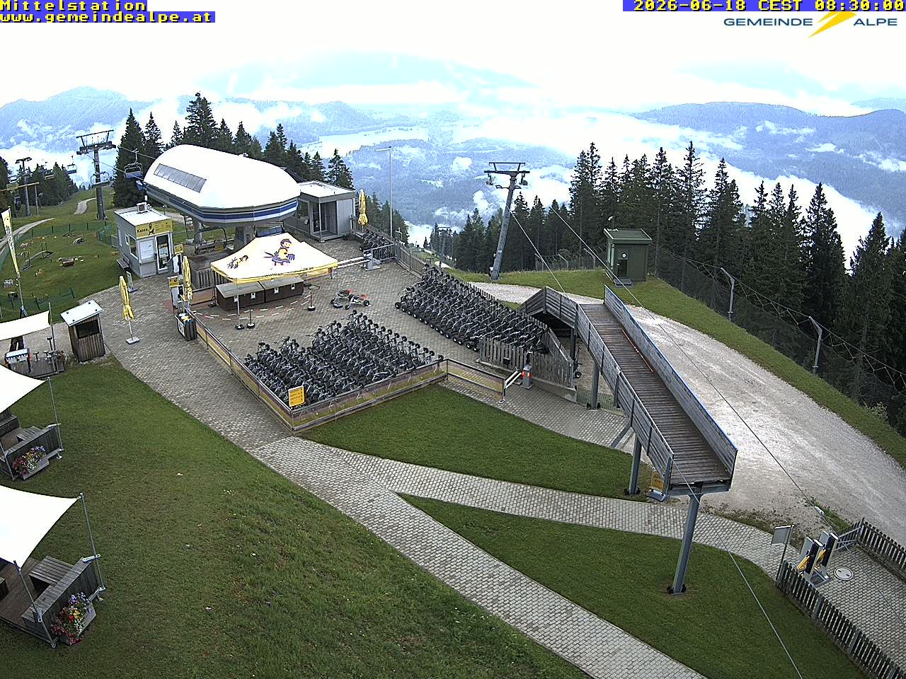 Archiv Foto Webcam Mittelstation Gemeindealpe