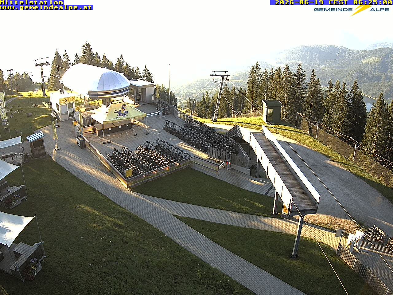 Archiv Foto Webcam Mittelstation Gemeindealpe