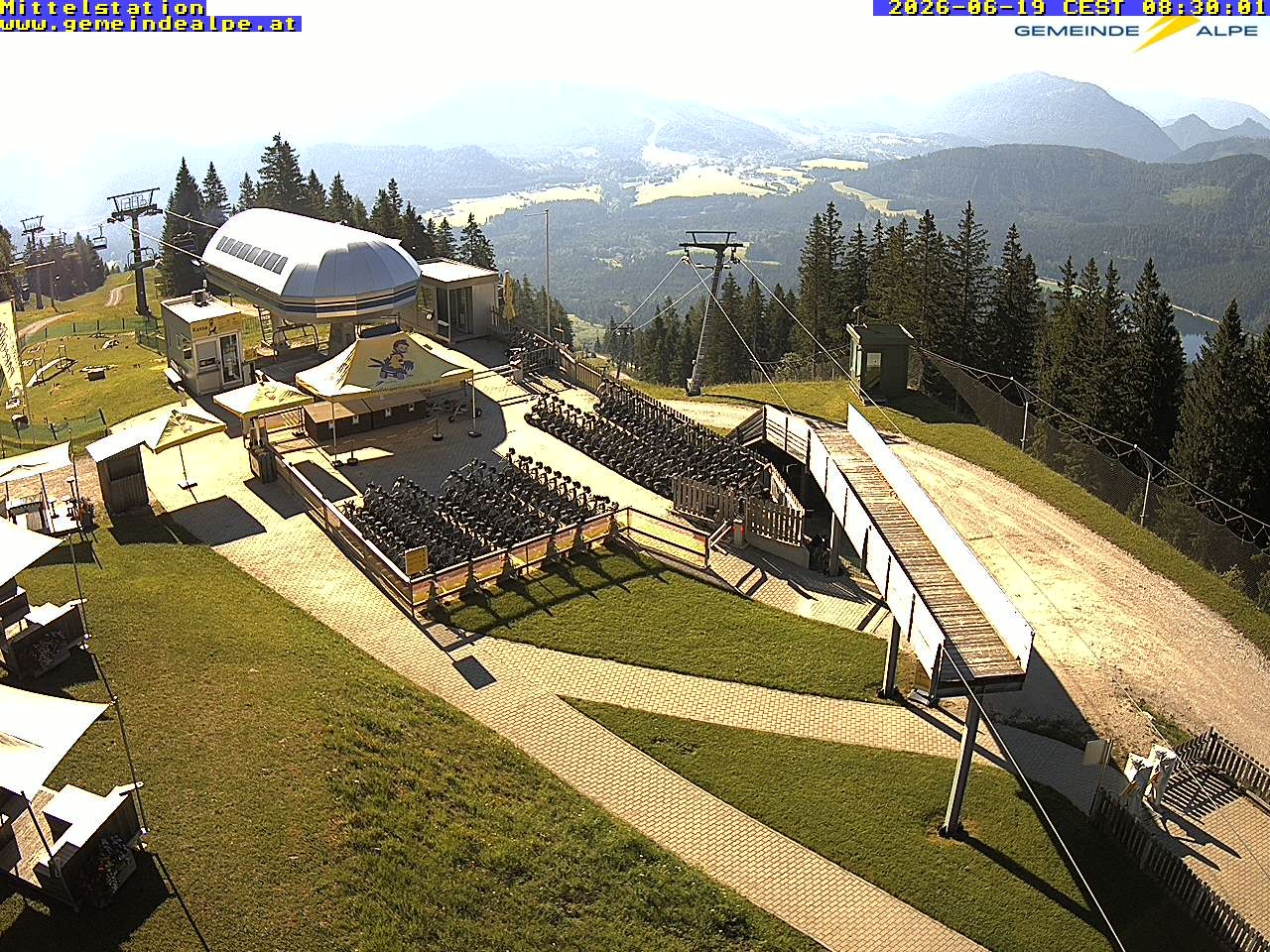 Archiv Foto Webcam Mittelstation Gemeindealpe
