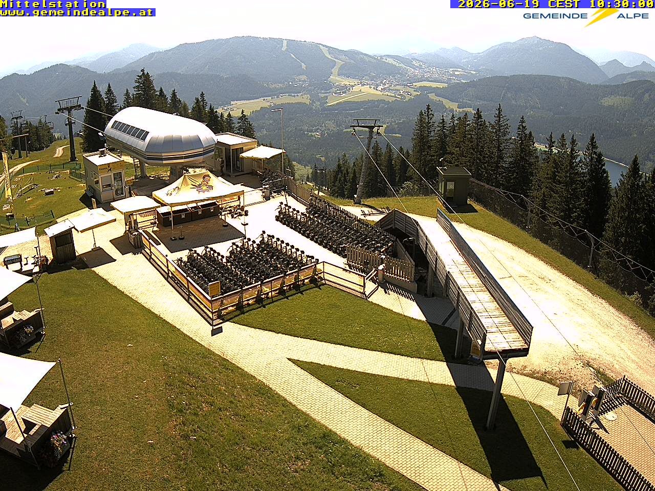 Archiv Foto Webcam Mittelstation Gemeindealpe