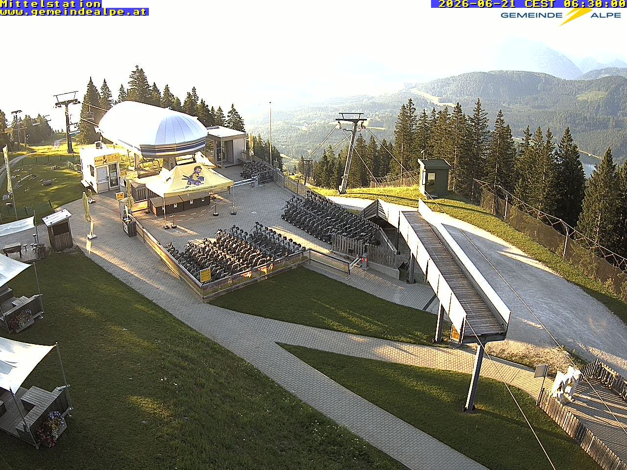 Archiv Foto Webcam Mittelstation Gemeindealpe