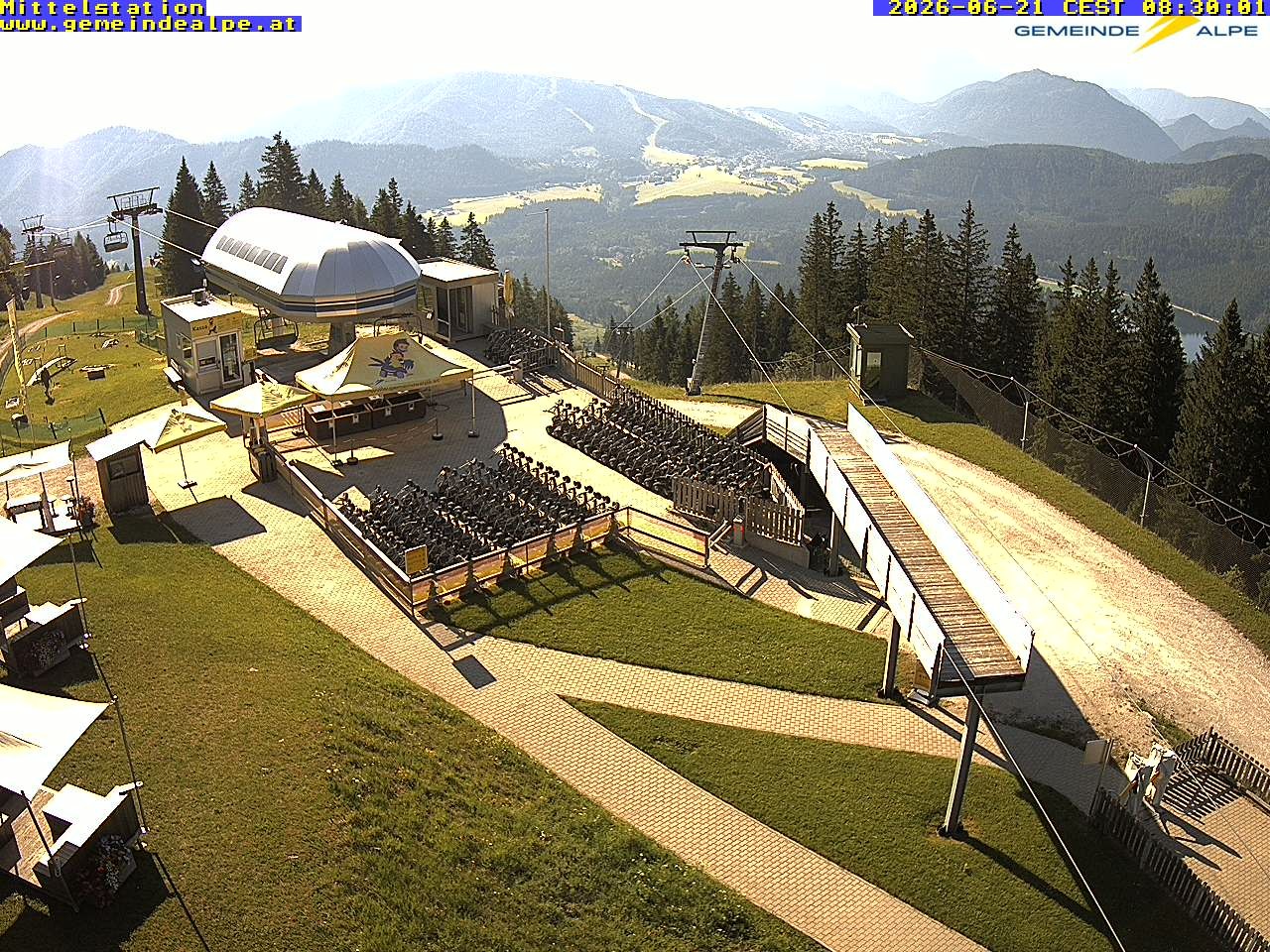 Archiv Foto Webcam Mittelstation Gemeindealpe