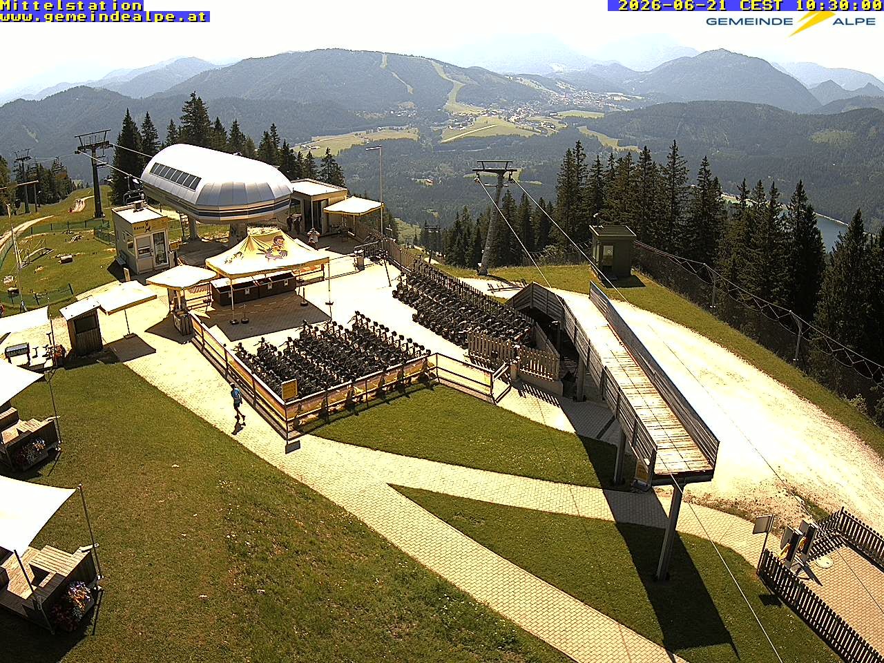 Archiv Foto Webcam Mittelstation Gemeindealpe