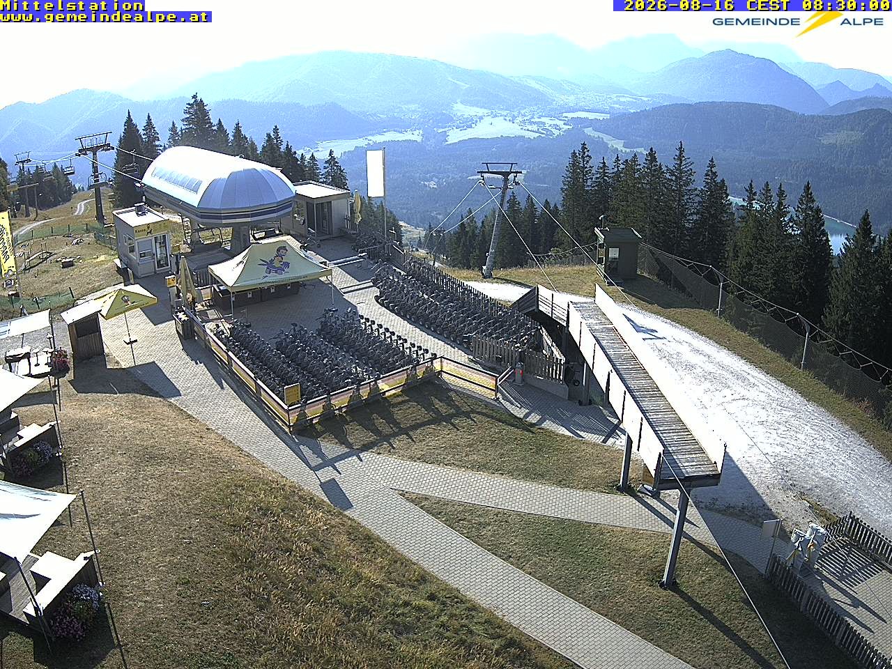 Archiv Foto Webcam Mittelstation Gemeindealpe