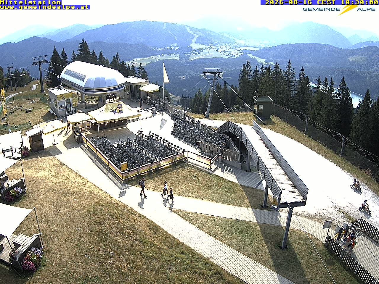 Archiv Foto Webcam Mittelstation Gemeindealpe
