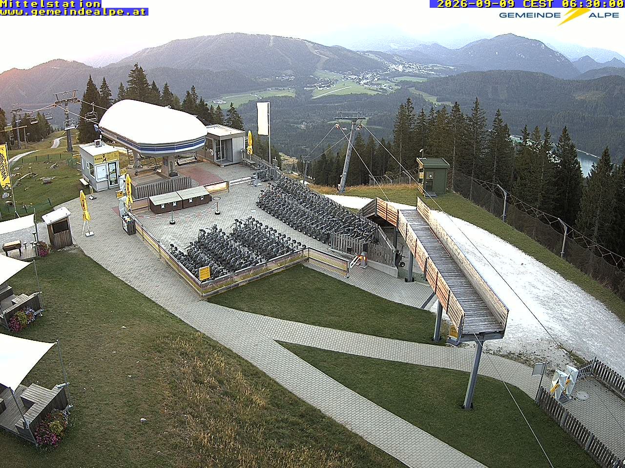 Archiv Foto Webcam Mittelstation Gemeindealpe