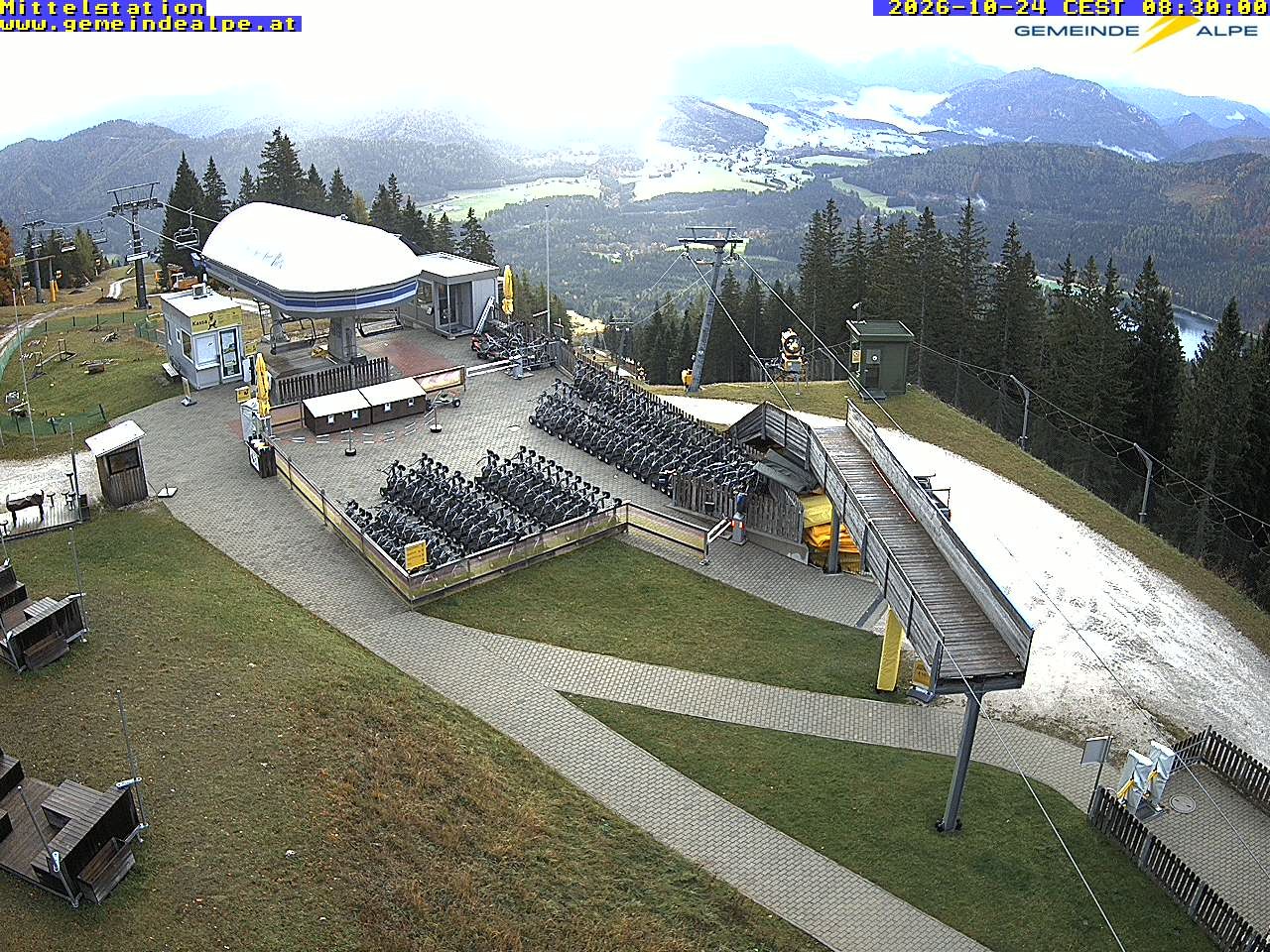Archiv Foto Webcam Mittelstation Gemeindealpe