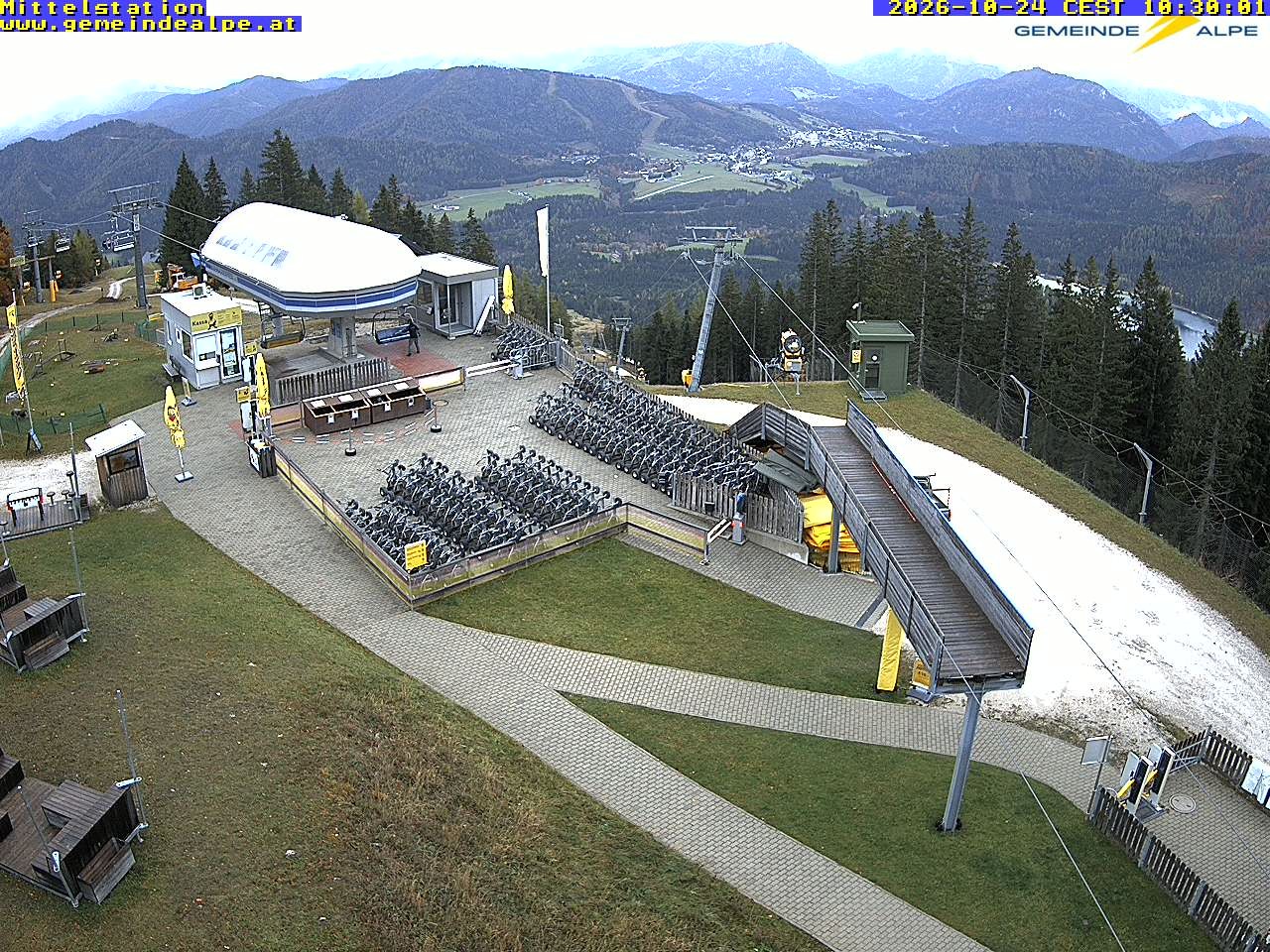 Archiv Foto Webcam Mittelstation Gemeindealpe