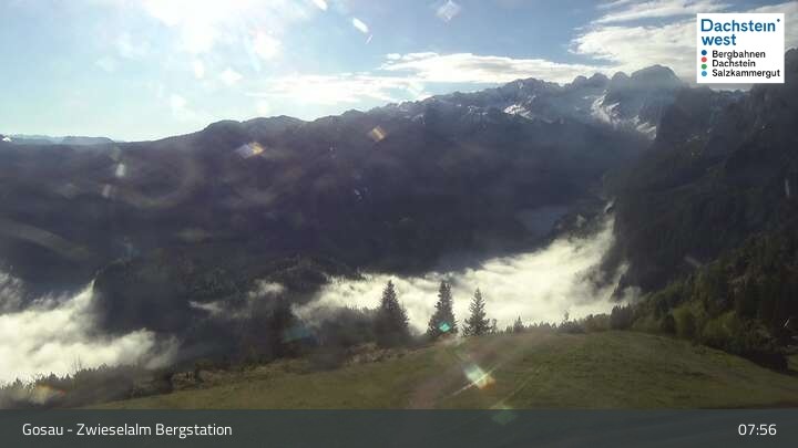 Archiv Foto Webcam Gosau: Zwieselalm Panorama Jet