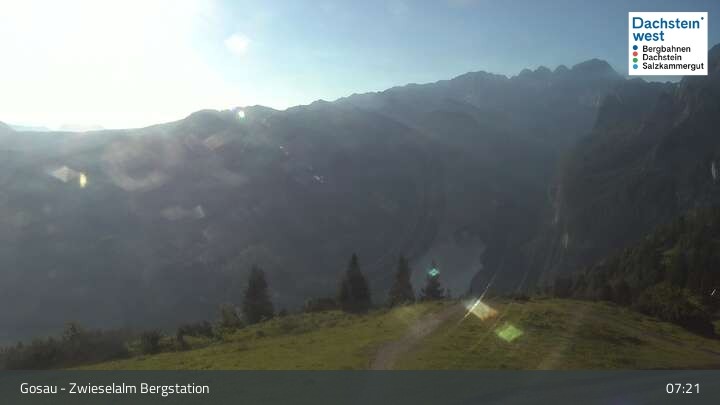 Archiv Foto Webcam Gosau: Zwieselalm Panorama Jet