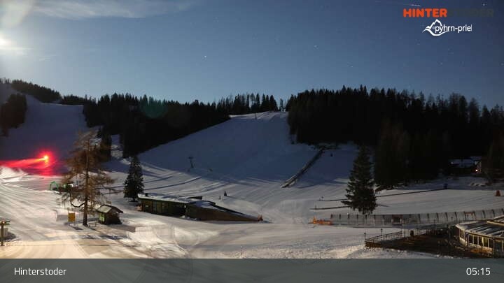 Archived image Webcam Hinterstoder Hössbahn Top Station - Huttererböden