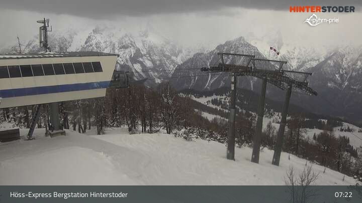 Archived image Webcam Hinterstoder Höss-Express Top Station